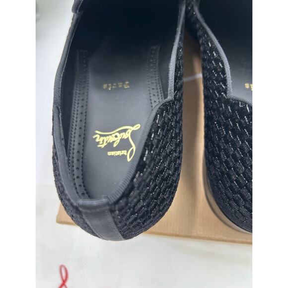 Men\'s Christian Louboutin dandy chick jacquard loafers size 45 made in Italy main image 9